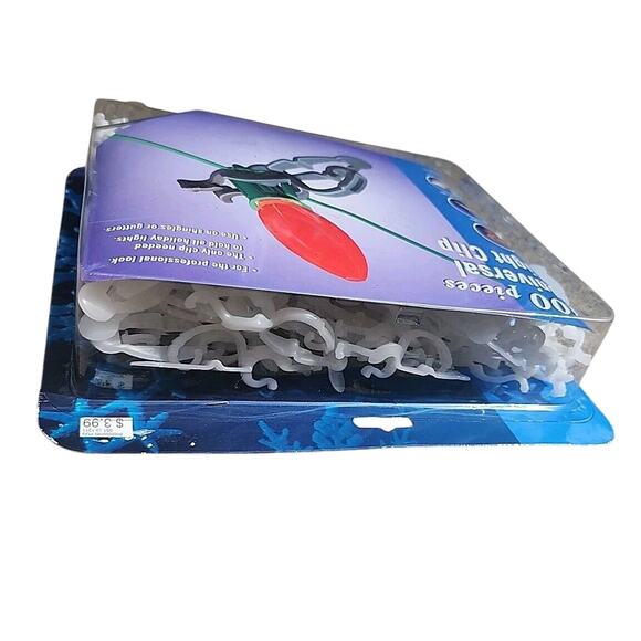 Gemmy 100 Universal Holiday Light Clips White Shingle/Gutter - Picture 6 of 11